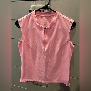 Pink Zip-Up Tank Top - Golf, Tennis, Etc - Small